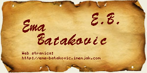 Ema Bataković vizit kartica